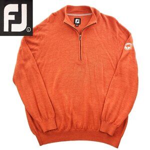 FootJoy Golf Pullover 1/4 Zip 100% Wool Sweater Springfield Country Club Large